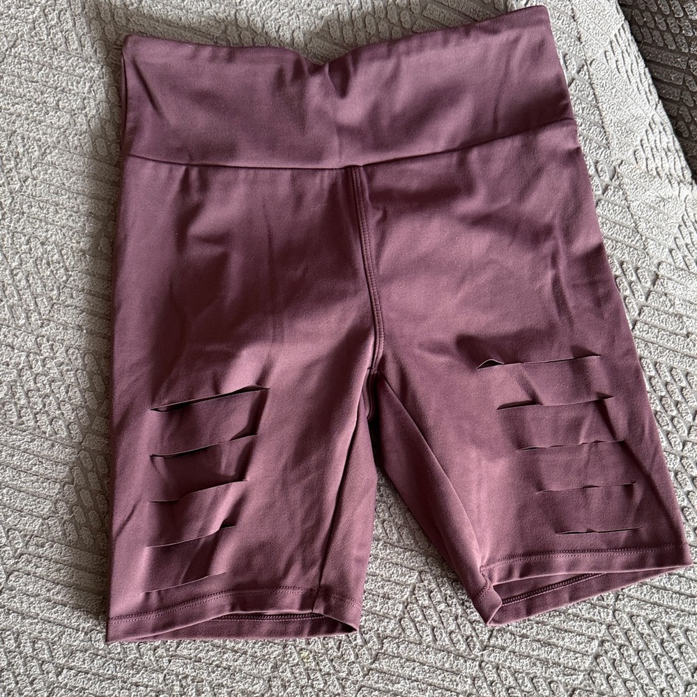 Women's Mauve Cut-Out Shorts